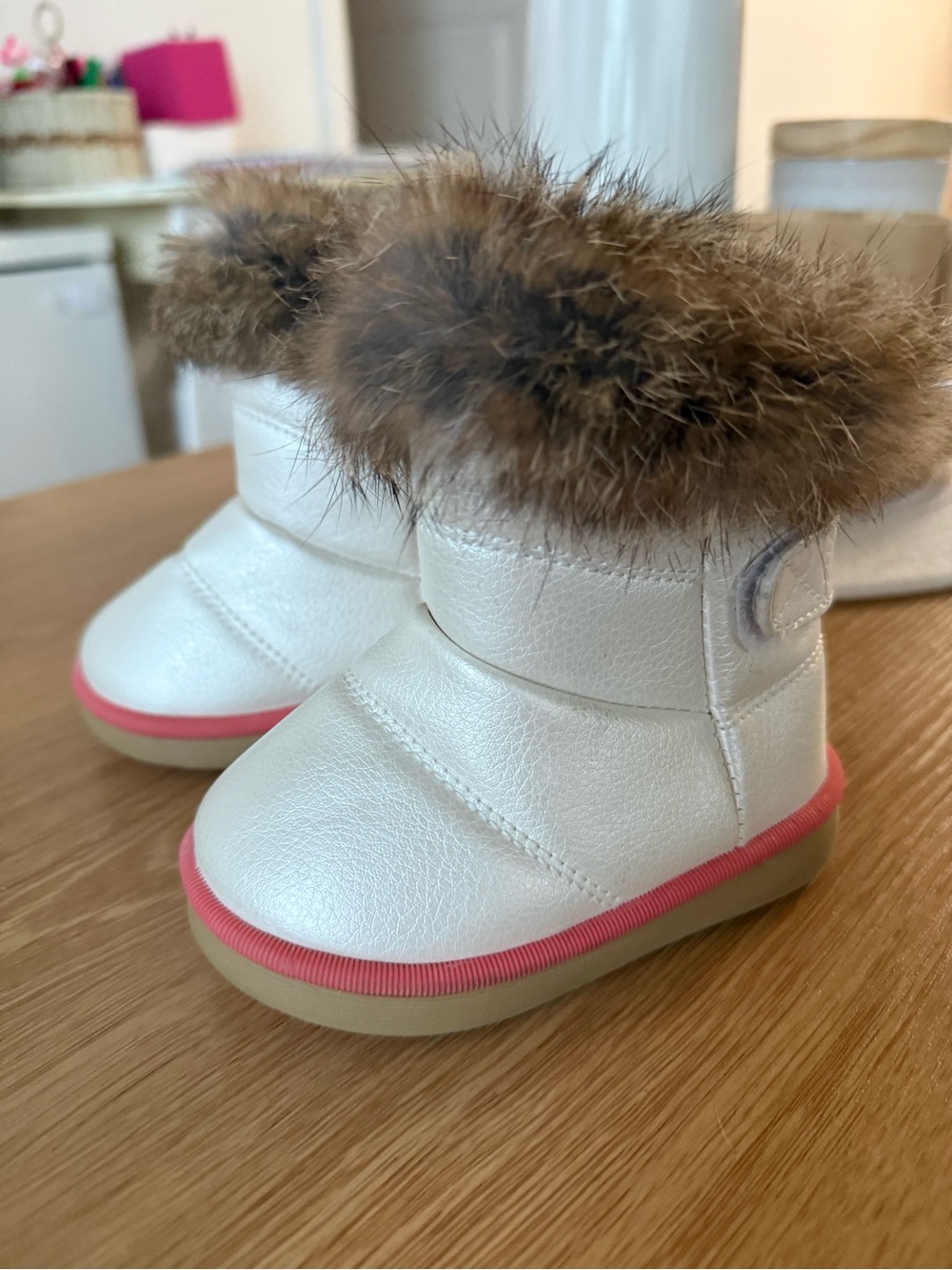 Baby Faux-Fur Trim Winter Boots